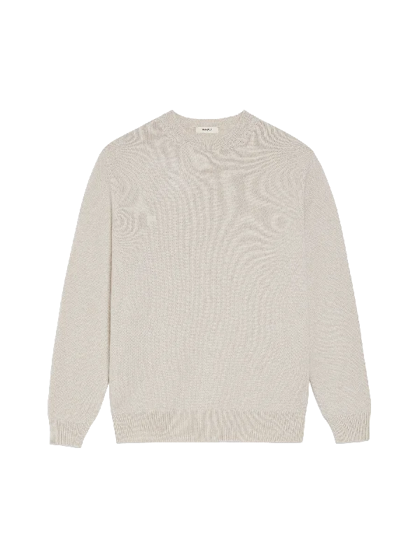 Womens Recycled Cashmere Crewneck Sweatshirt—oatmeal