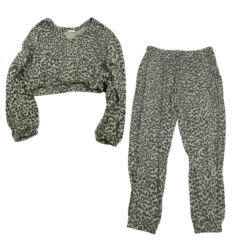 Lounge Set Pants By Altard State In Animal Print, Size: L