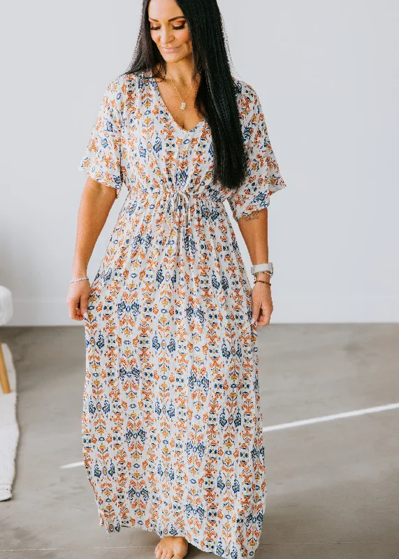 Round-Trip Smocked Maxi Dress