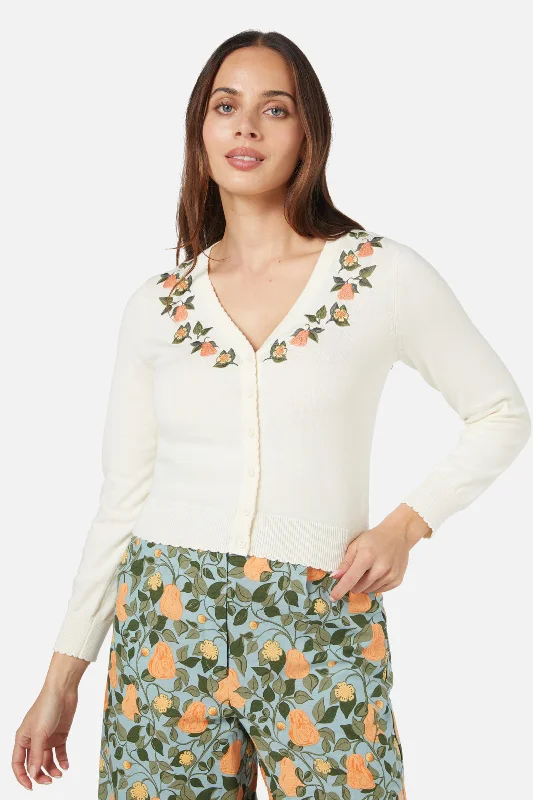 Pear Embroidered Cardi