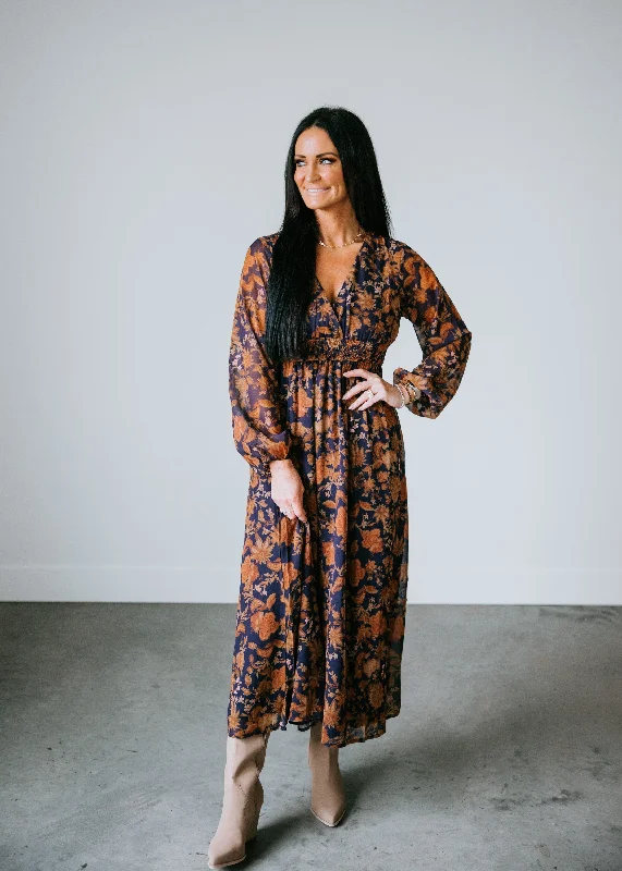 Isobel Floral Print Maxi Dress