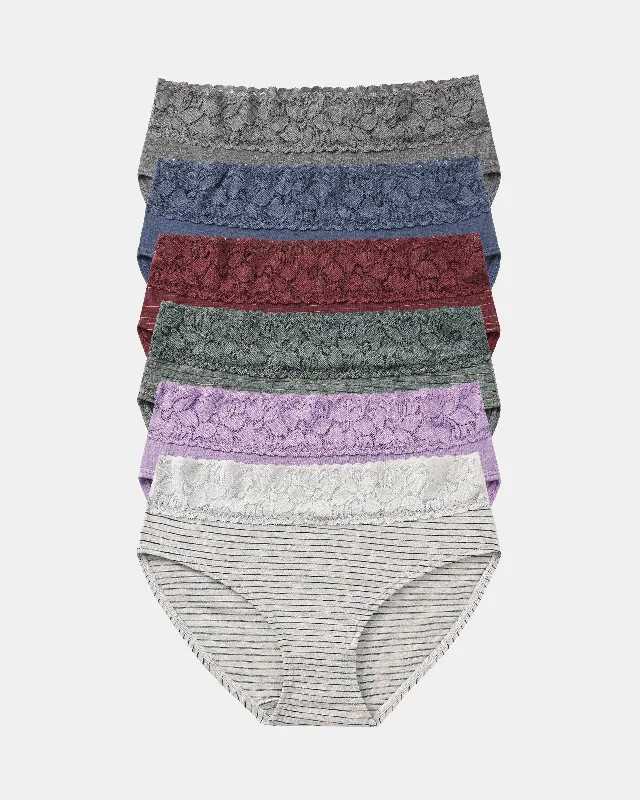 Altheanray Cotton Lace Panties -Line4  6-Piece Pack