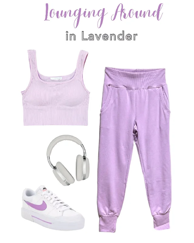 Lounging Around Joggers - Lavender