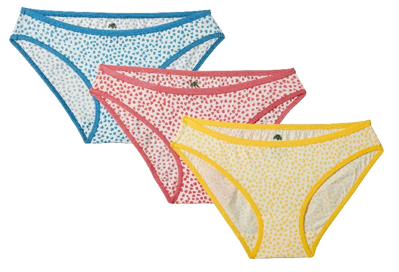 UNMADE LITTLE HEART PRINT LOW RISE BIKINI (PACK OF 3)