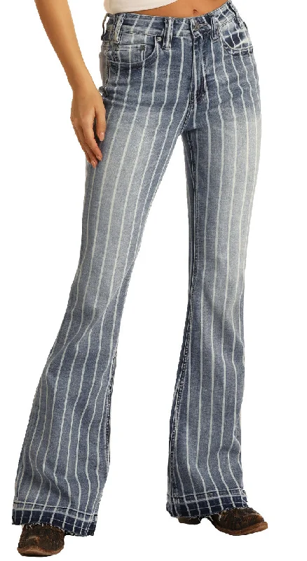 Women's High Rise Extra Stretch Striped Trouser Jean