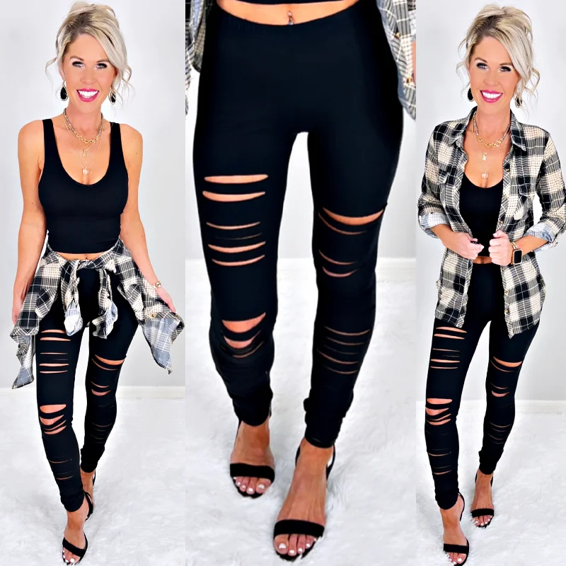 Tear It Up Leggings - Black