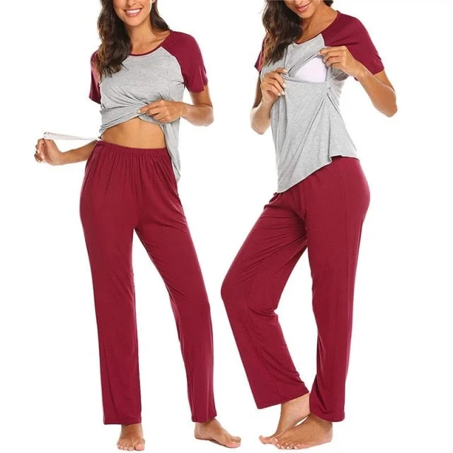 Red pants set