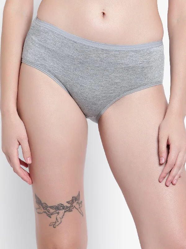 Velvi Figure Mid Waist Bikini Panty (Grey)