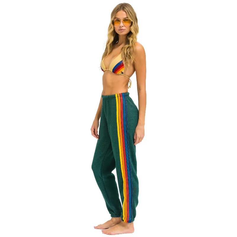 5 Stripe Sweatpants Forest