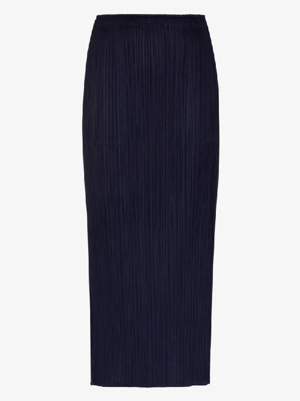 New Colorful Basics 4 Skirt in Navy by Pleats Please Issey Miyake