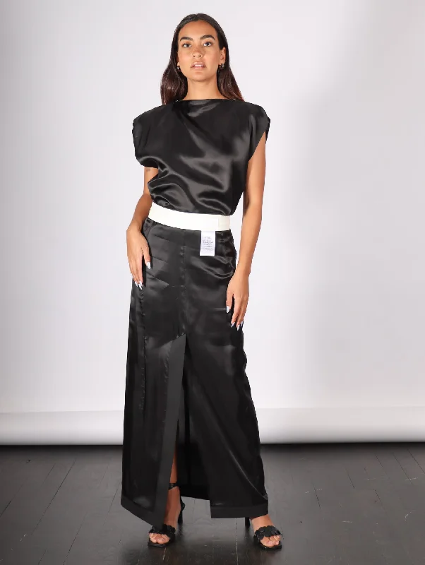 Long Skirt in Black by MM6 Maison Margiela