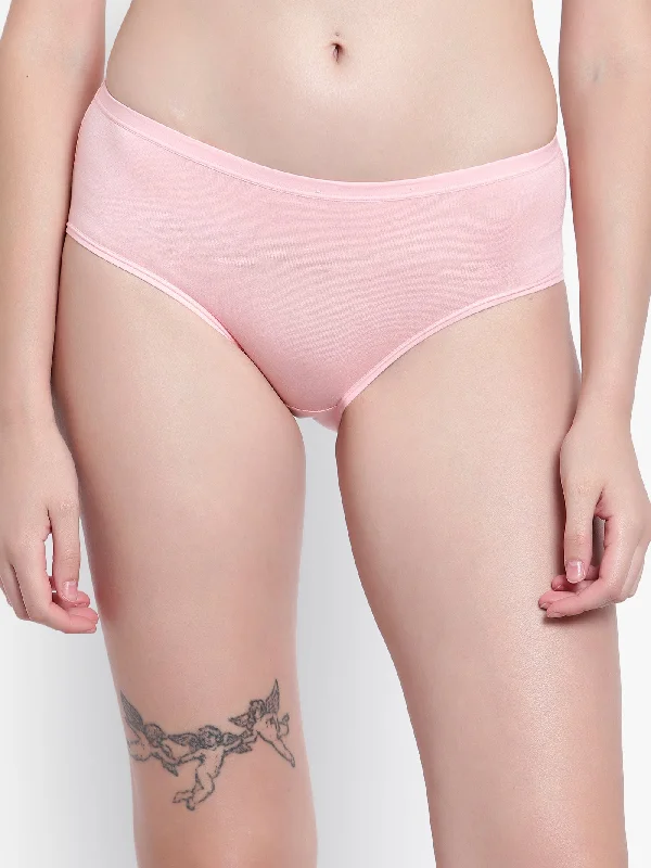 Velvi Figure Mid Waist Bikini Panty (Light Pink)