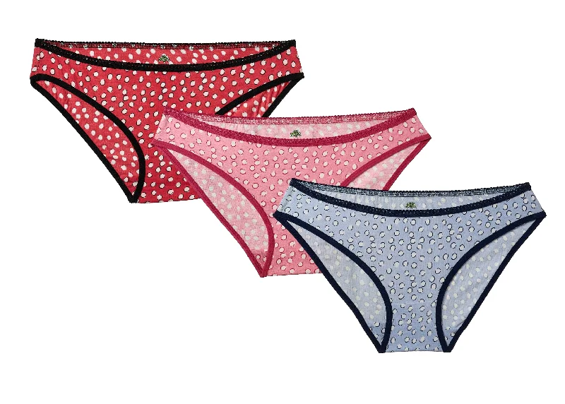 UNMADE DOUBLE DOT PRINT LOW RISE  BIKINI (PACK OF 3)