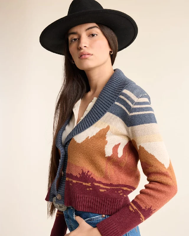 Women's Western Scenic Cotton Cardigan