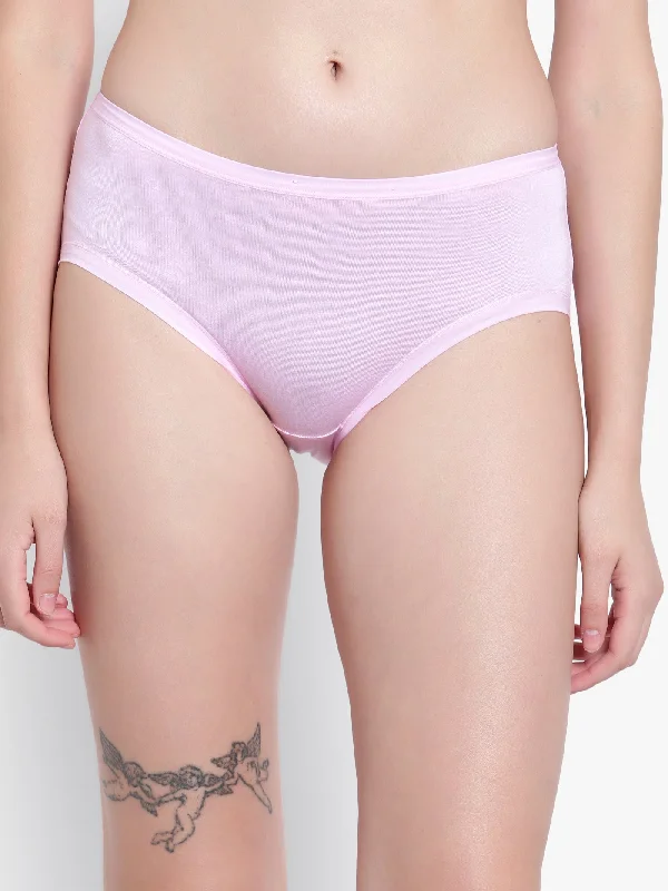 Velvi Figure Mid Waist Bikini Panty (Light Pink)