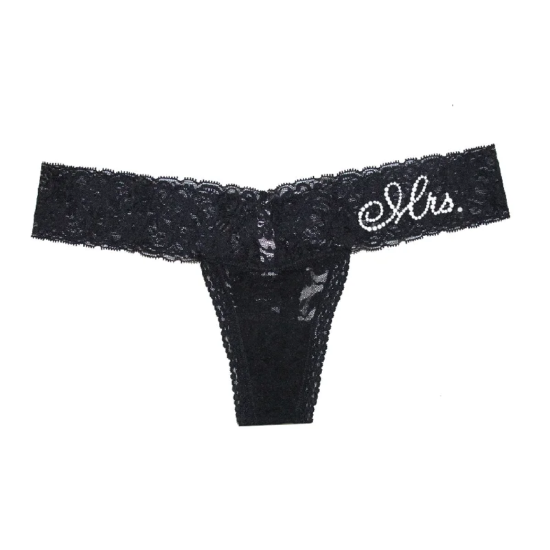 Darling Lace Mrs. Thong - Black