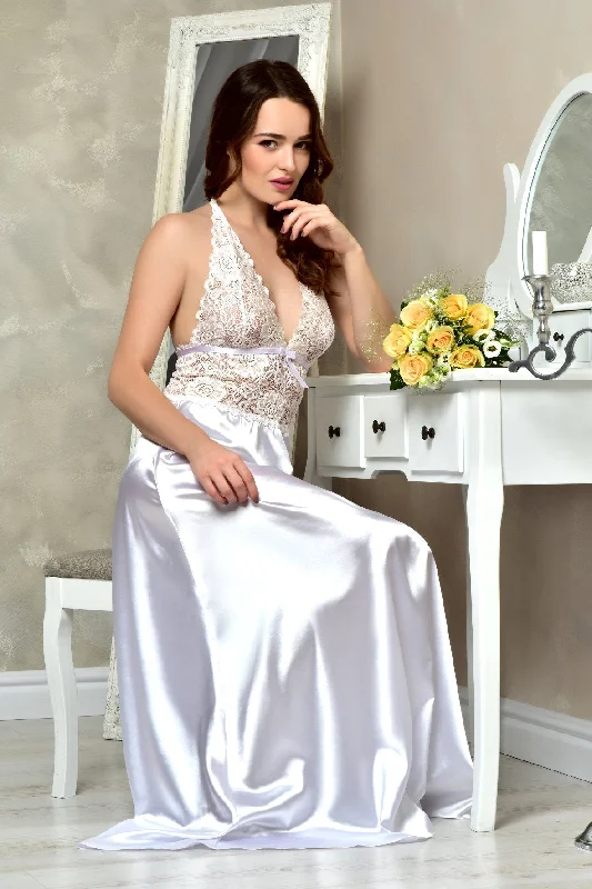 Bridal Lace Nightgown White satin