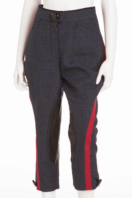 Louis Vuitton - Editorial, From the Iconic Fall 2011 Runway Collection - New Blue Jodhpur Style Pants with Red Trim- FR 38