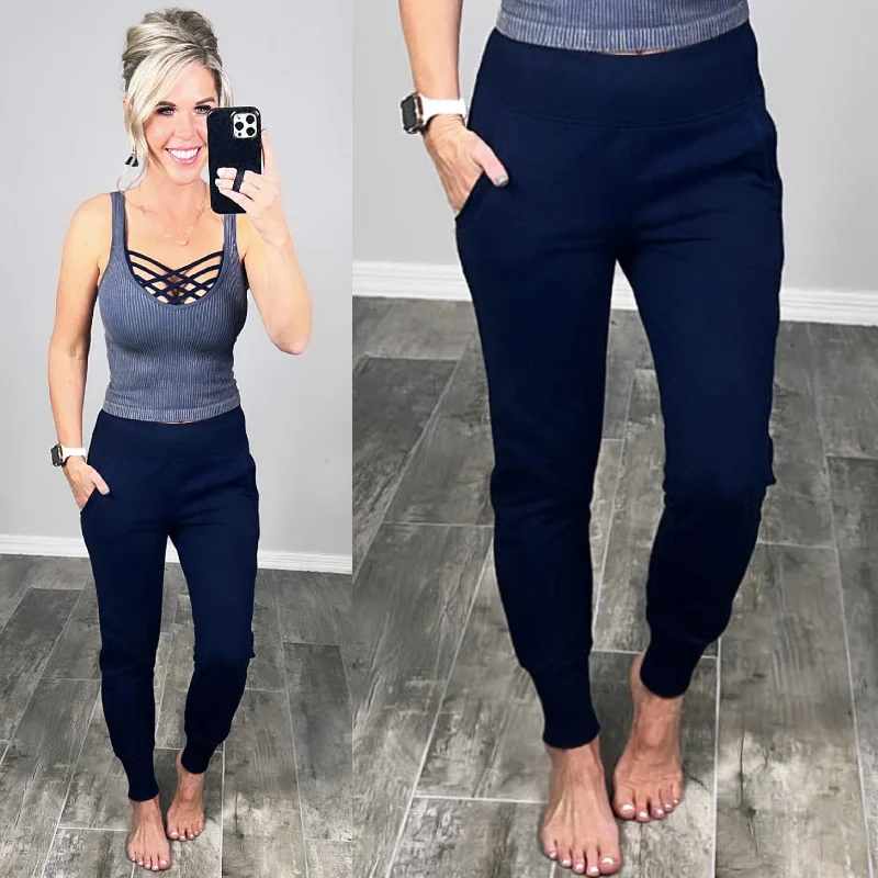 Lounging Around Joggers - Navy