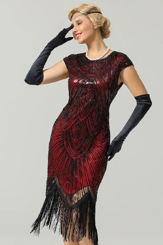 Gatsby Glitter Fringe 1920s Dress