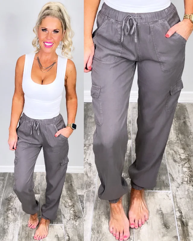 Cargo Jogger Pants - Grey