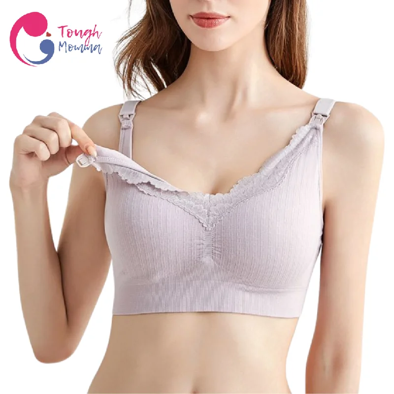 ToughMomma Classic Lacey Wireless Nursing Bra