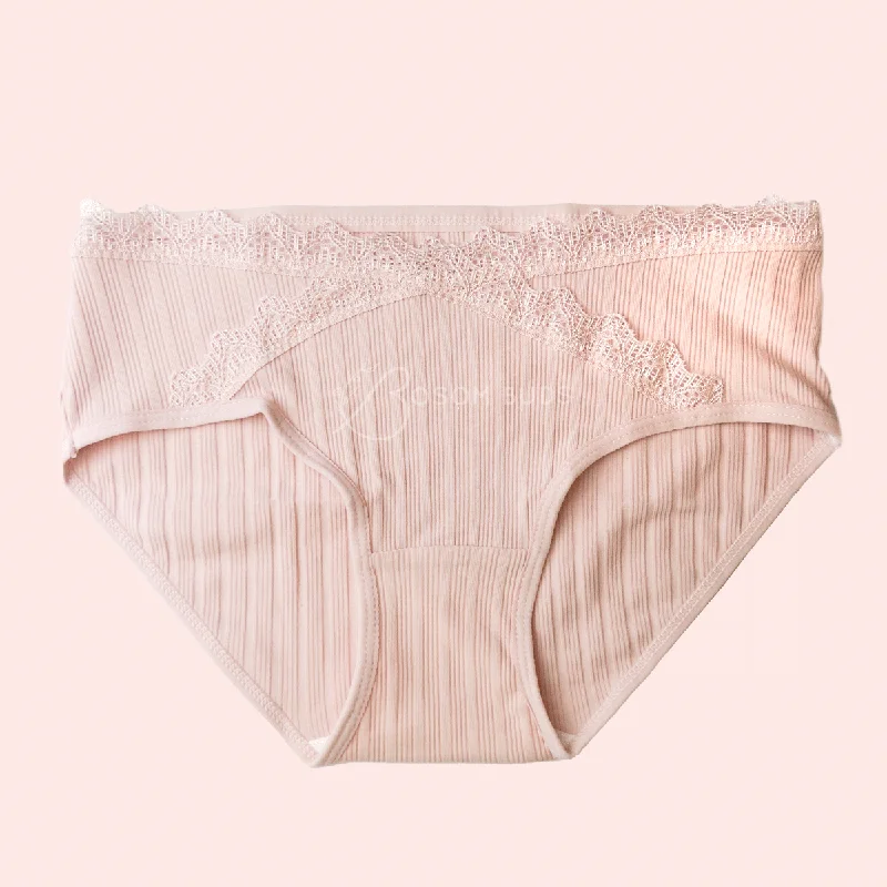 Under-the-Bump Maternity Panties with Lace Details