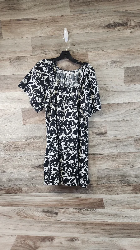 Black & White Dress Casual Short Free Assembly, Size Xs