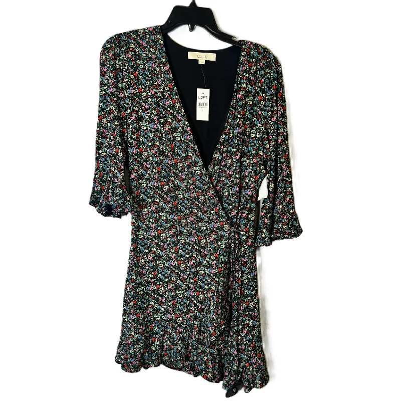 Floral Print Dress Casual Short By Loft, Size: S