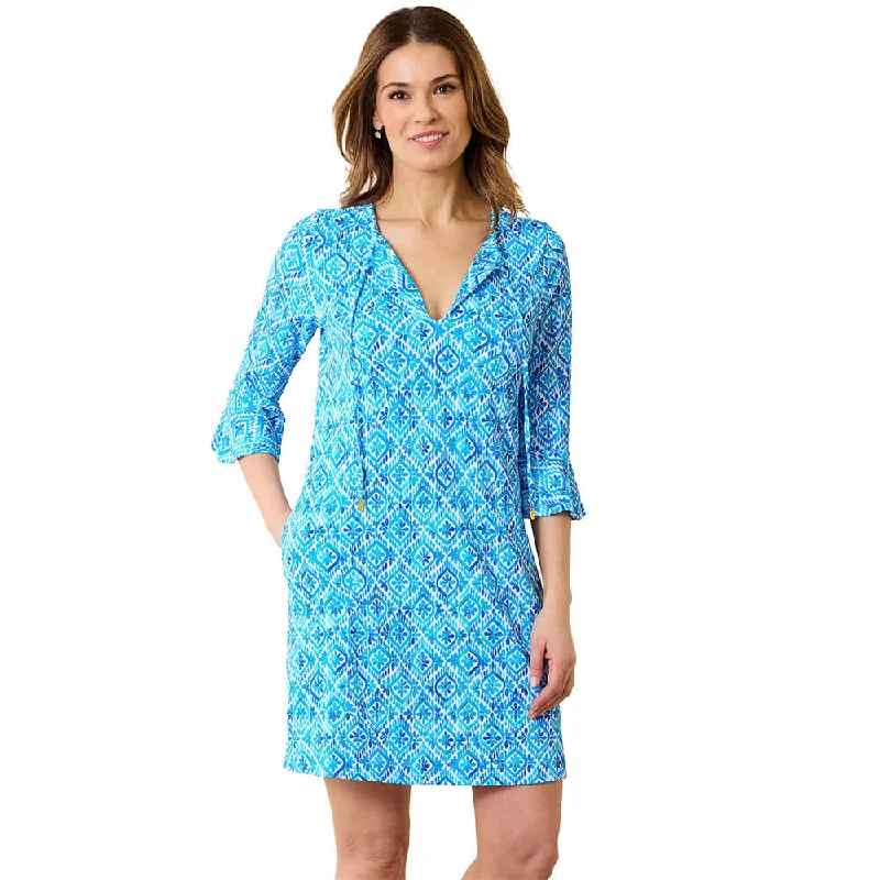 Tommy Bahama Island Cays Shell Long Sleeve Spa Dress Cover Up - True Turquoise*