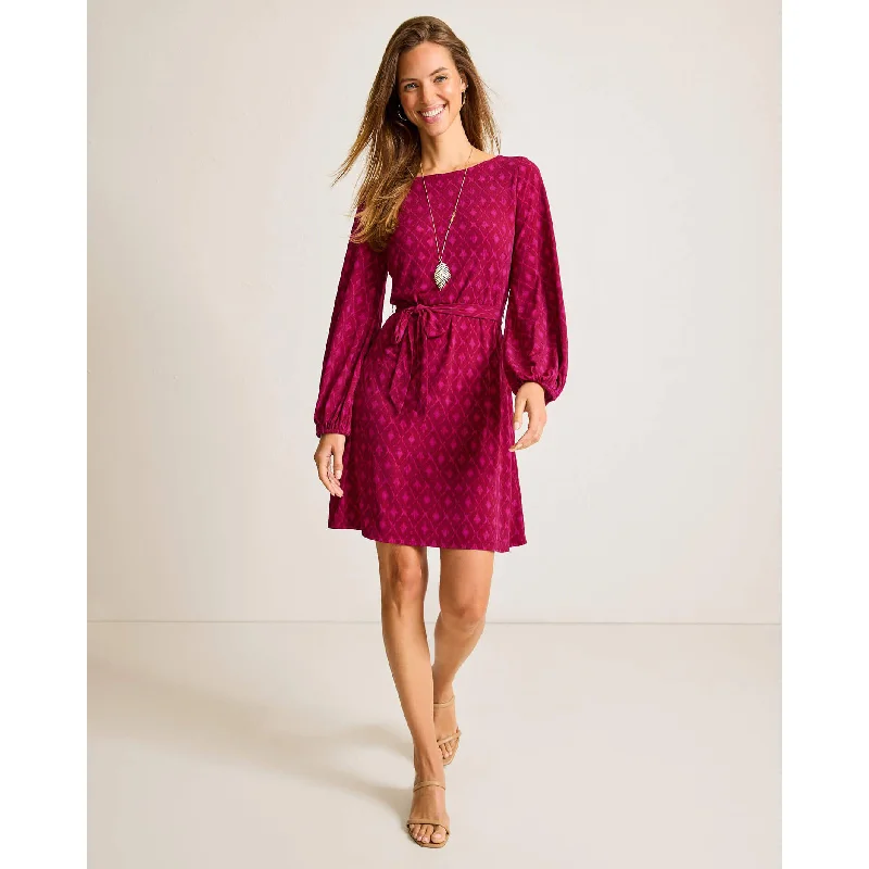 Tommy Bahama Women's Diamond Cay Long Sleeve Short Dress - Night Flower