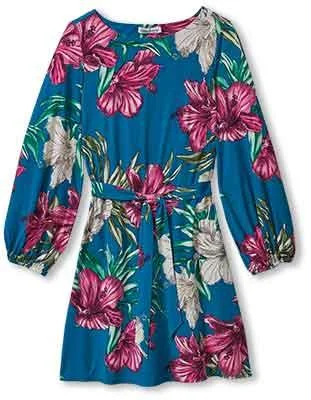 Tommy Bahama Women's Villa Garden Long Sleeve Short Dress - Academy