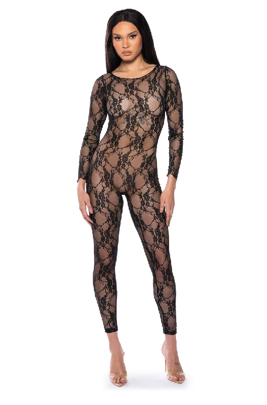 THE WINNER ALL OVER LACE JUMPSUIT