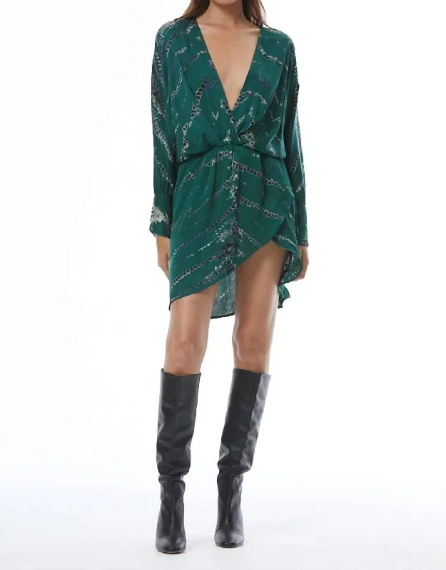 Charlie Mini Dress In Oz Green