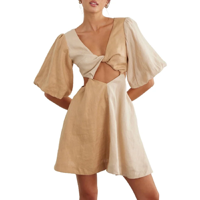 Duet Mini Dress In Sandstone