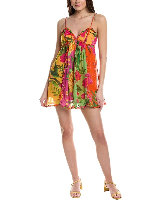 FARM Rio Mixed Romantic Garden Mini Dress