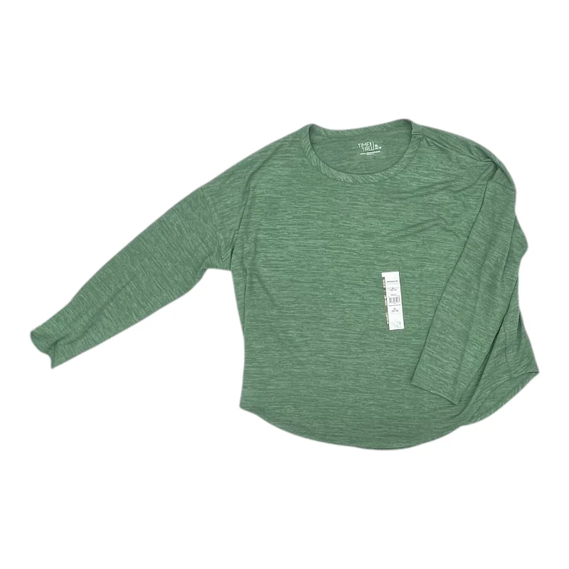 Top Ls By Time And Tru In Green, Size:Xl