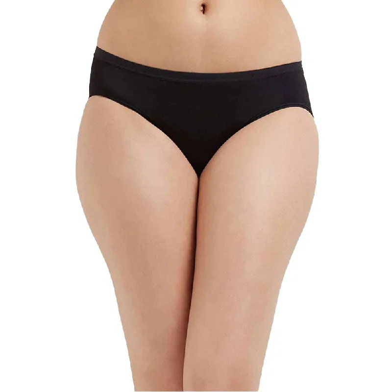 Hygieni Mid Waist Full Coverage Night Wear High Absorbency Period Panty - Black