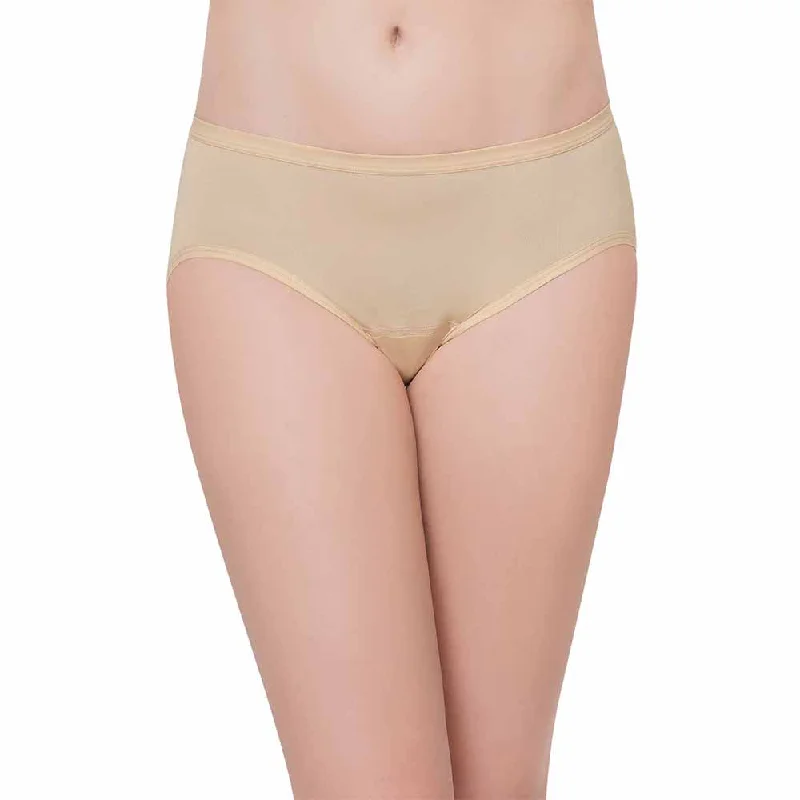 Hygieni Mid Waist Full Coverage Night Wear High Absorbency Period Panty - Beige