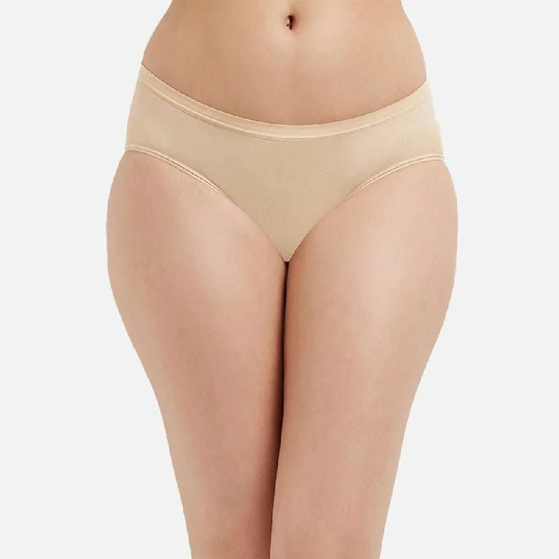 Hygieni Mid Waist Full Coverage Night Wear High Absorbency Period Panty - Beige