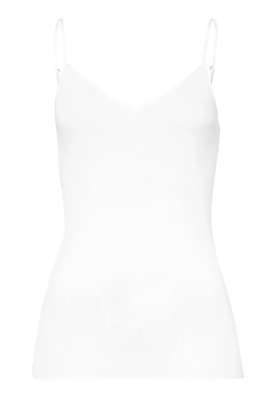 Cotton Seamless Cotton V-Neck Camisole | White 71601-101