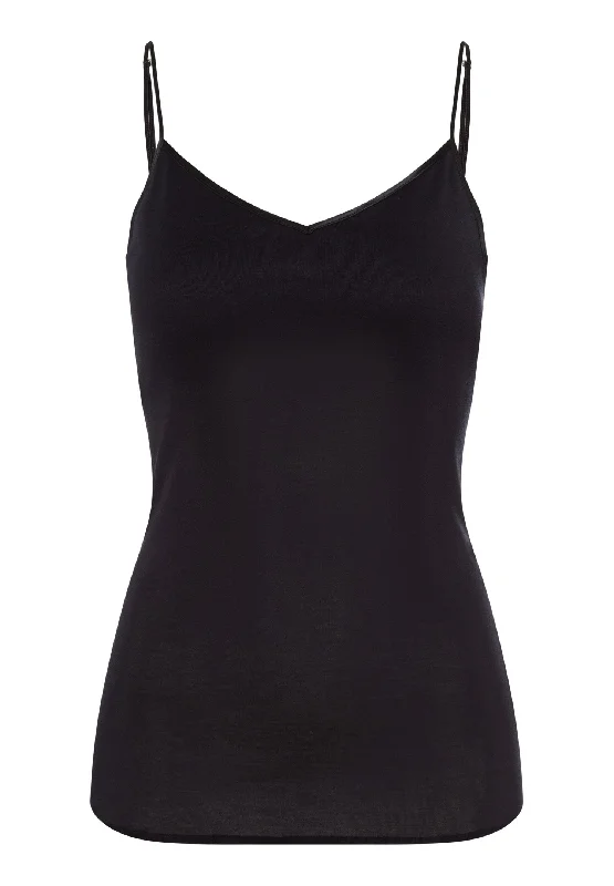 Cotton Seamless Padded Cotton Camisole | Black 71605-019