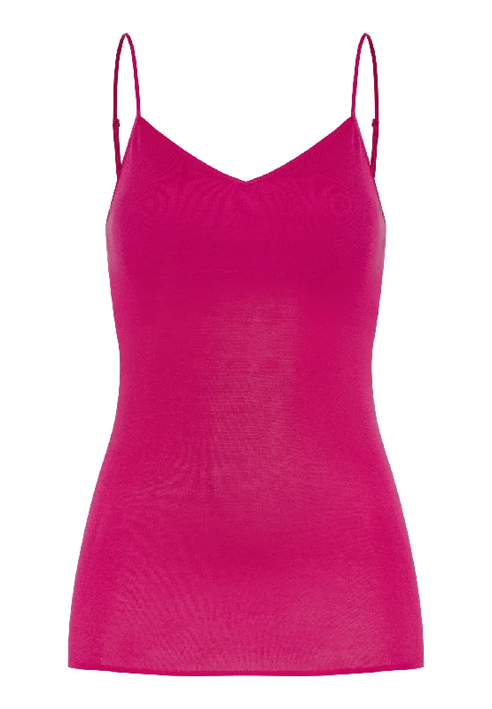 Cotton Seamless Padded Cotton Camisole | Very Berry 71605-1370