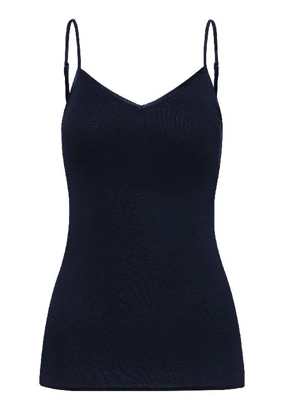 Cotton Seamless Padded Cotton Camisole | Deep Navy 71605-1610