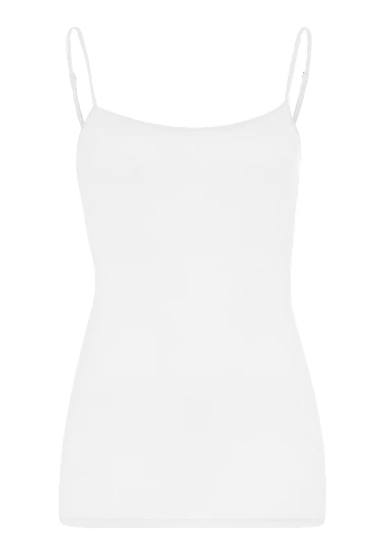 Ultralight Round Neck Cotton Camisole | White 71820-101