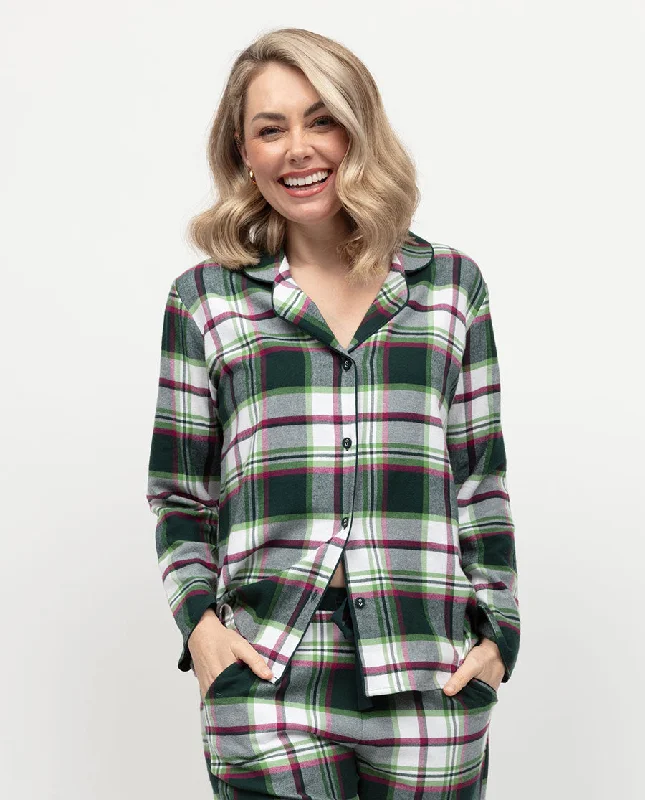 Forrest Womens Brushed Check Pyjama Top