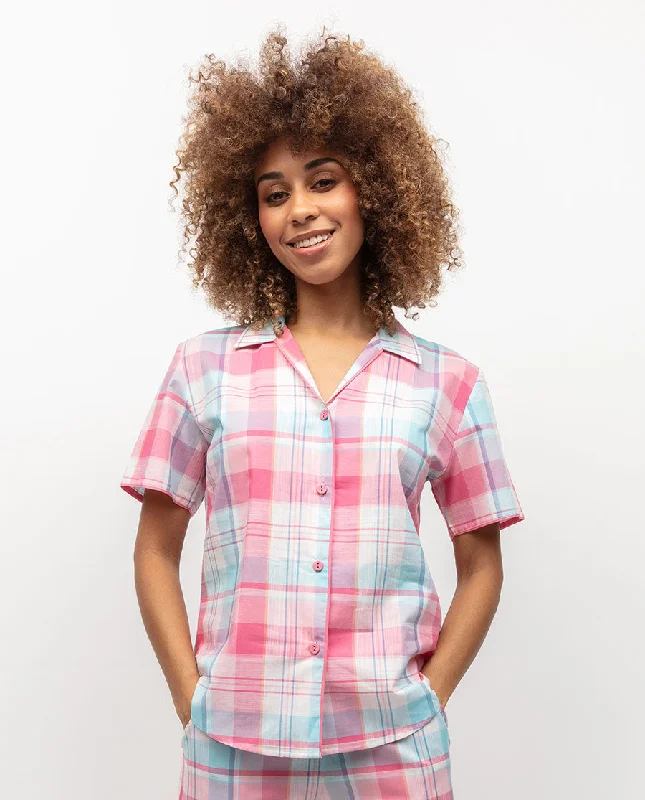 Shelly Check Pyjama Top