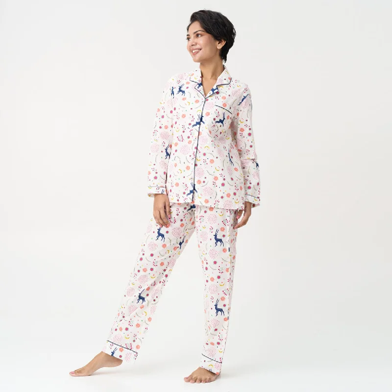 Magic Meadow Cotton Notched Collar Pyjama Set